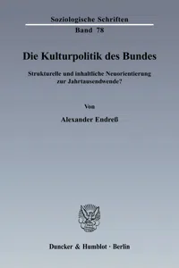 Die Kulturpolitik des Bundes._cover