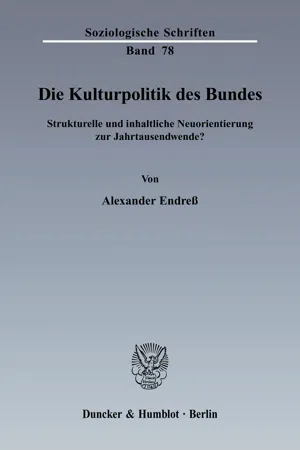 Die Kulturpolitik des Bundes.