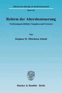 Reform der Altersbesteuerung._cover