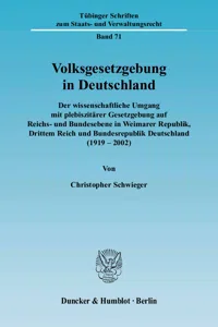 Volksgesetzgebung in Deutschland._cover