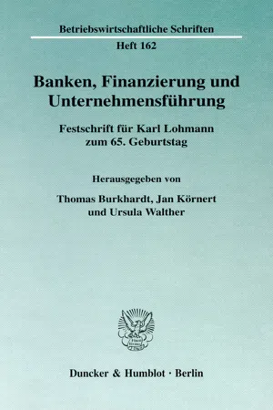 Banken, Finanzierung und Unternehmensführung.