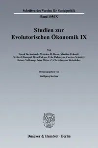 Studien zur Evolutorischen Ökonomik IX._cover