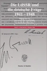 Die UdSSR und die deutsche Frage 1941–1948._cover