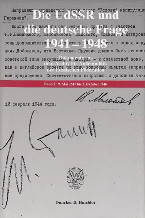 Die UdSSR und die deutsche Frage 1941–1948.