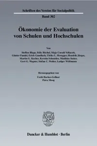 Ökonomie der Evaluation von Schulen und Hochschulen._cover