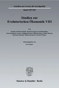 Studien zur Evolutorischen Ökonomik VIII._cover