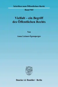 Vielfalt – ein Begriff des Öffentlichen Rechts._cover