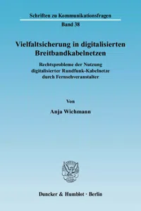 Vielfaltsicherung in digitalisierten Breitbandkabelnetzen._cover