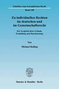 Zu individuellen Rechten im deutschen und im Gemeinschaftsrecht._cover