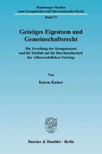 Geistiges Eigentum und Gemeinschaftsrecht._cover