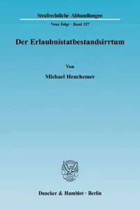 Der Erlaubnistatbestandsirrtum._cover