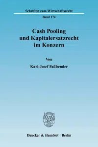 Cash Pooling und Kapitalersatzrecht im Konzern._cover