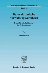 Das elektronische Verwaltungsverfahren._cover