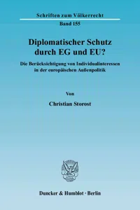 Diplomatischer Schutz durch EG und EU?_cover