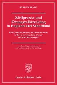 Zivilprozess und Zwangsvollstreckung in England und Schottland._cover