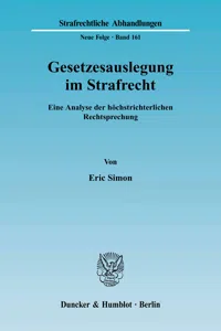 Gesetzesauslegung im Strafrecht._cover