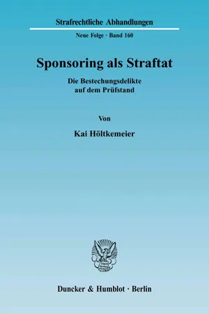 Sponsoring als Straftat.