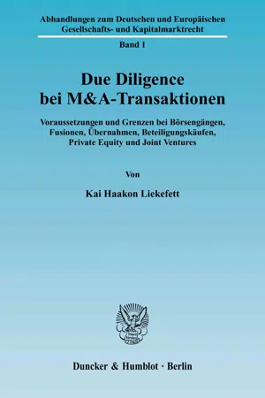 Due Diligence bei M&A-Transaktionen.