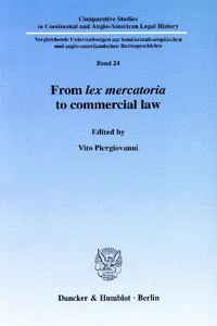 From lex mercatoria to commercial law._cover