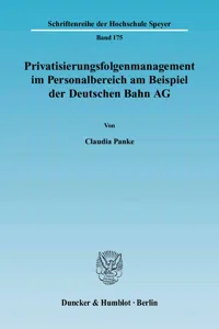 Privatisierungsfolgenmanagement im Personalbereich am Beispiel der Deutschen Bahn AG._cover