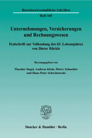 Unternehmungen, Versicherungen und Rechnungswesen.