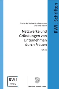 Netzwerke und Gründungen von Unternehmen durch Frauen._cover