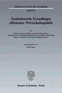 Institutionelle Grundlagen effizienter Wirtschaftspolitik._cover