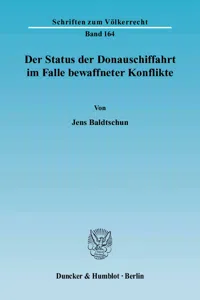 Der Status der Donauschiffahrt im Falle bewaffneter Konflikte._cover