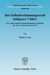 Das Selbstbestimmungsrecht indigener Völker._cover