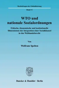 WTO und nationale Sozialordnungen._cover