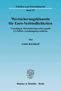 Wertsicherungsklauseln für Euro-Verbindlichkeiten._cover