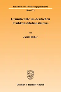 Grundrechte im deutschen Frühkonstitutionalismus._cover