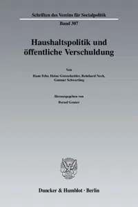 Haushaltspolitik und öffentliche Verschuldung._cover