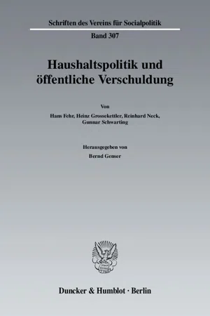 Haushaltspolitik und öffentliche Verschuldung.