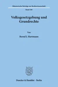 Volksgesetzgebung und Grundrechte._cover