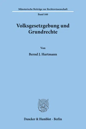 Volksgesetzgebung und Grundrechte.