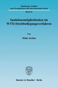 Sanktionsmöglichkeiten im WTO-Streitbeilegungsverfahren._cover