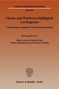 Cluster und Wettbewerbsfähigkeit von Regionen._cover