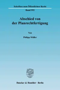 Abschied von der Planrechtfertigung._cover