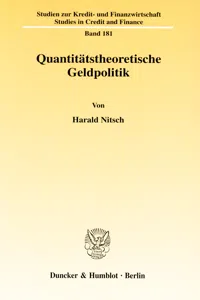 Quantitätstheoretische Geldpolitik._cover