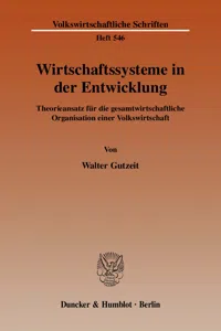 Wirtschaftssysteme in der Entwicklung._cover