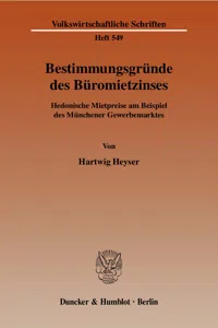 Bestimmungsgründe des Büromietzinses._cover