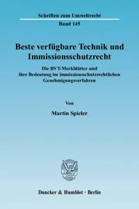 Beste verfügbare Technik und Immissionsschutzrecht._cover