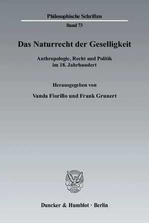 Das Naturrecht der Geselligkeit.