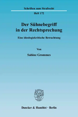 Der Sühnebegriff in der Rechtsprechung.