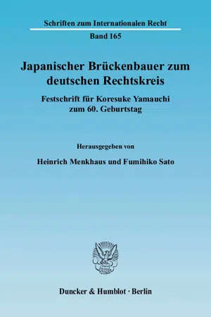 Japanischer Brückenbauer zum deutschen Rechtskreis.