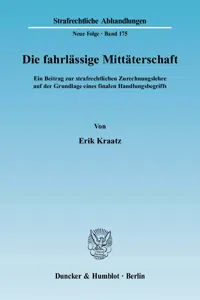 Die fahrlässige Mittäterschaft._cover