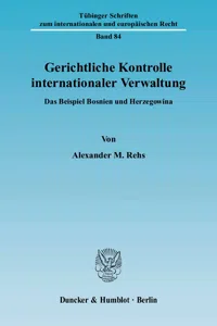 Gerichtliche Kontrolle internationaler Verwaltung._cover