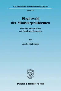 Direktwahl der Ministerpräsidenten._cover