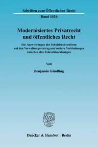 Modernisiertes Privatrecht und öffentliches Recht._cover